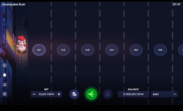 Experiencia Eléctrica del Juego de Azar: Uncrossable Rush